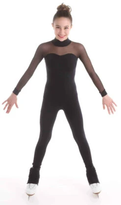 Elite Xpression - Black One Piece With Mesh Sleeves