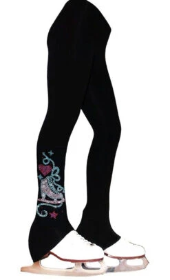 Ice Skating Pants With "Skate With Heart" Design