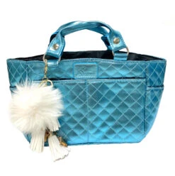 Kami-So Ice Skating Rink Tote - (Aquamarine) With White Charm