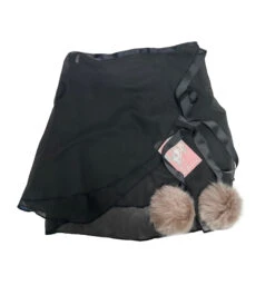Fluffy Wrap Skirt (Black) -SkateHaven Store IMG 7651 20693.1645619220