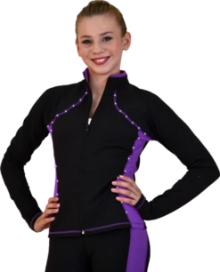 ChloeNoel JS08 Supplex Rider Style Figure Skating Jacket -SkateHaven Store JS08 PR crystals web 25996.1666907381
