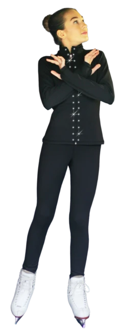 ChloeNoel JS735 Solid Color Elite Figure Skating Jacket W/ Thumb Holes W/ Thumb Holes And Swarovski Crystal Design 8 ChloeNoel JS735 Solid Color Elite Figure Skating Jacket W/ Thumb Holes W/ Thumb Holes And Swarovski Crystal Design -SkateHaven Store JS735 PS711 BB Crystals 99507.1685561723