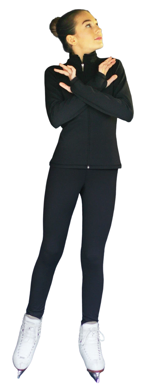 ChloeNoel JS735 Solid Color Elite Figure Skating Jacket W/ Thumb Holes 4 ChloeNoel JS735 Solid Color Elite Figure Skating Jacket W/ Thumb Holes - Image 2