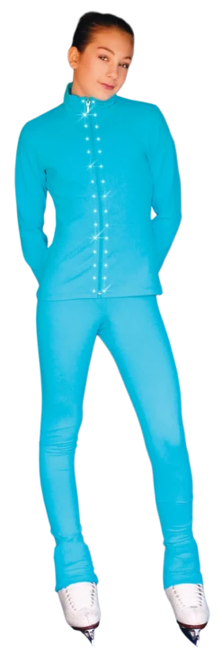 ChloeNoel PS735 Solid Over-the-hill Skate Elite Figure Skating Pants With Front Pocket And Swarovski Crystal Block -SkateHaven Store JS735 PS735 RB Crystals 12911.1655362234