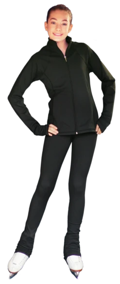 ChloeNoel PS792 3" Waist Band Black/Color Cuffs Elite Figure Skating Pants & Front Pocket -SkateHaven Store JS792 PS792 BB 53179.1655362191