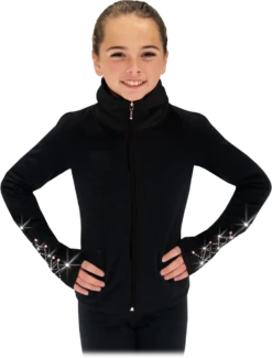 Chloe Noel JS883P Contract Elite Polartec Spiral Fleece Figure Skating Jacket With Crystals -SkateHaven Store JS883P BB 77539.1655362100