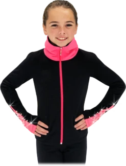 Chloe Noel JS883P Contract Elite Polartec Spiral Fleece Figure Skating Jacket With Crystals -SkateHaven Store JS883P CR 99217.1655362100