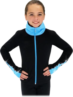 Chloe Noel JS883P Contract Elite Polartec Spiral Fleece Figure Skating Jacket With Crystals -SkateHaven Store JS883P RB 42319.1655362100
