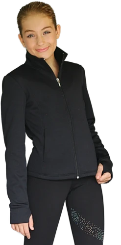 ChloeNoel JT61 Princess Seam Fitted Figure Skating Jacket With Pockets & Thumb Holes