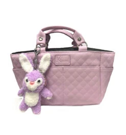 Kami-So Ice Skating Rink Tote (Lilac) With Key Chain (Purple Bunny)