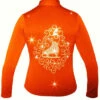 Orange Ice Skating Jacket With "Skate With Ornament" Applique -SkateHaven Store Orange Ice Skating Jacket with Skate with Ornament applique 52080.1667941103