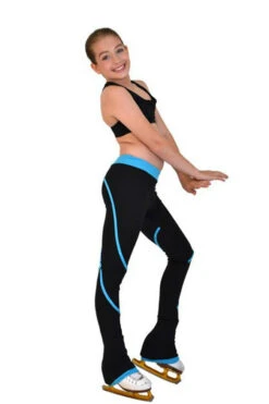ChloeNoel P76 Heavy Poly Spandex Pipings Swirl Skate Figure Skating Pants -SkateHaven Store P76 Front 1 1 1 1 1 1 1 32384.1434067499.1280.1280 43053.1674786178