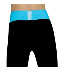 ChloeNoel PS792 3" Waist Band Black/Color Cuffs Elite Figure Skating Pants & Front Pocket & Swarovski Crystal Block -SkateHaven Store PS792 RB back 71083.1655362204