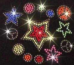 Black "Peace & Stars" Ice Skating Dress With "Peace & Stars" Rhinestone Applique 7 Black "Peace & Stars" Ice Skating Dress With "Peace & Stars" Rhinestone Applique -SkateHaven Store SD713design 14992.1540224500