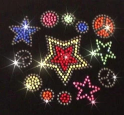 Polartec Fleece Ice Skating Pants With "Peace &Stars" Rhinestones Design -SkateHaven Store SP710design 32126.1667939854