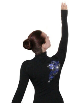 Venetta "Floral" Skating Jacket Silver/Sapphire -SkateHaven Store VJ700jacket 37358.1540224524