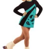 IceDress Figure Skating Dress - Thermal - Velvet (Black With MINT-ORNMNT, Ornament) -SkateHaven Store Velvet 70470 77681 03651.1582437943