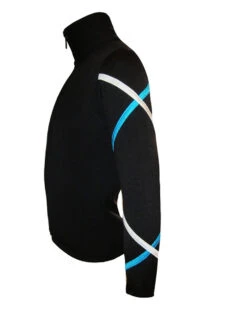 Criss Cross Fleece Ice Skating Jacket Silver/Turquoise XJ411 -SkateHaven Store XJ211lside 68840.1540224501