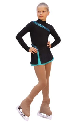 IceDress Figure Skating Dress-Thermal - Lasso(Black With Mint) -SkateHaven Store a177a19f8278 72995 59114 38460 20884 71375.1582447847