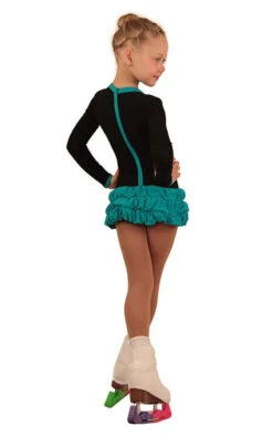 IceDress Figure Skating Dress - Thermal - Buff (Black With Turquoise) 7 IceDress Figure Skating Dress - Thermal - Buff (Black With Turquoise) -SkateHaven Store a36f99679a31 86565 02077.1582459775