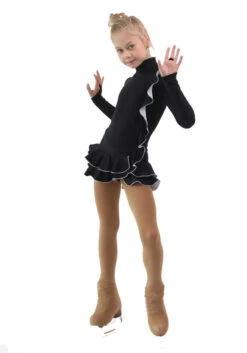 IceDress Figure Skating Dress - Thermal - Flamenco (Black With White) -SkateHaven Store a839db188541 97680 28198 66263.1582512135