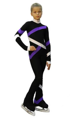 IceDress - Figure Skating Training Overalls - Quad (Black, Purple And White) -SkateHaven Store aa834da7c672 38994 67702.1582449711