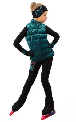 IceDress Figure Skating Outfit - Thermal - Velvet Butterfly With Vest (Emerald) -SkateHaven Store acf008685a9a 21697 97223 01525 29654.1582515415