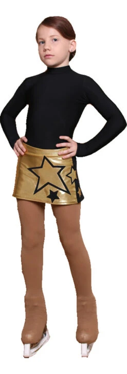 IceDress - Figure Skating Skirts - Rock Star (Gold With Black) -SkateHaven Store af02a8566ce5 97074.1601464396