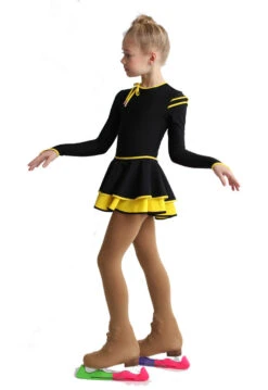 IceDress Figure Skating Dress - Thermal - Duet (Black With Yellow) -SkateHaven Store af39bd17be30 93631 60029 80382.1582500615