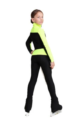 IceDress Figure Skating Outfit - Thermal - Bubble Gum (Black, Fluorescent Lime) -SkateHaven Store afb2b89b5b9a 06568.1600954797