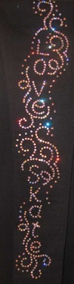 Ice Skating Pants With "Love & Skate Ornament " Applique 7 Ice Skating Pants With "Love & Skate Ornament " Applique -SkateHaven Store aplique1ls 67492.1667939932