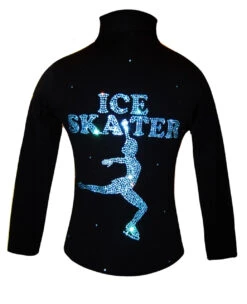 Ice Skating Jacket With Aqua Crystals Ice Skater Design