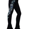 Ice Skating Pants With "Aqua Swirls" Rhinestones Design