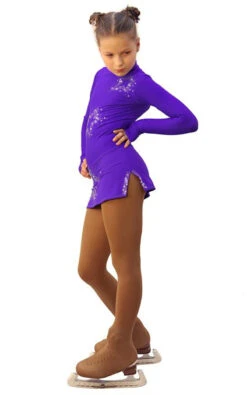 IceDress Figure Skating Dress - Thermal - Super Star (Purple With Rhinestones) -SkateHaven Store b44b388534e5 98932 66245 40864.1582458858