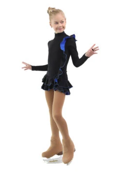 IceDress Figure Skating Dress - Thermal - Flamenco (Black With Cornflower) -SkateHaven Store b5554f8b8ebb 75498 56952 64886.1582513156