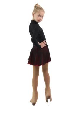 IceDress - Figure Skating Skirts - Harmony (Black With Hot Coral ) -SkateHaven Store be79f27c060f 11038 49320 07270.1582517174