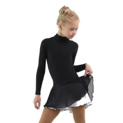 IceDress - Figure Skating Skirts - Harmony (Black With White ) -SkateHaven Store be8b31815890 87994 17714.1582431184
