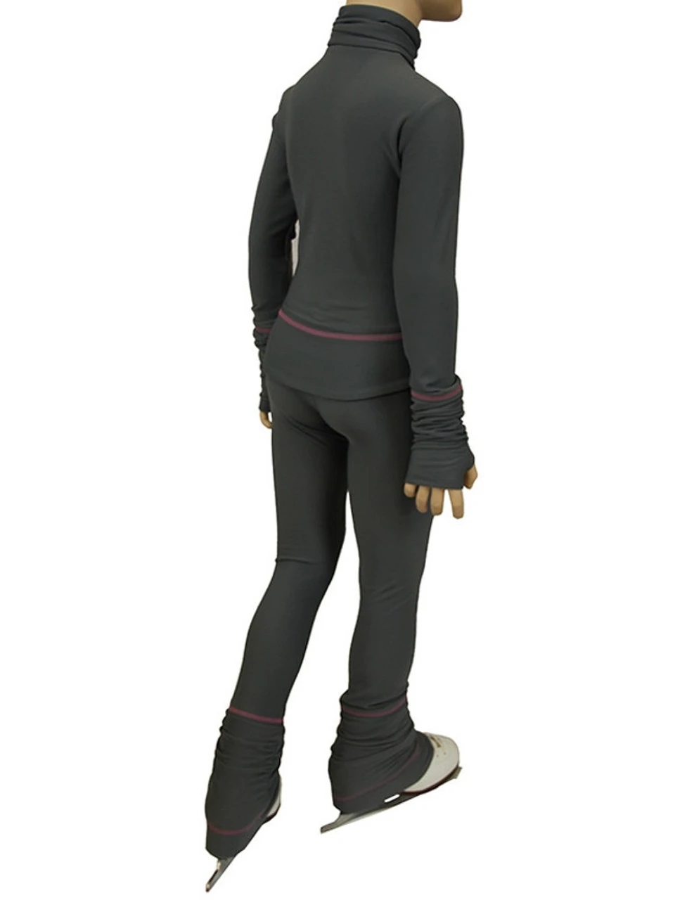 IceDress Figure Skating Thermal Jacket - Drape (Gray) 5 IceDress Figure Skating Thermal Jacket - Drape (Gray) - Image 3