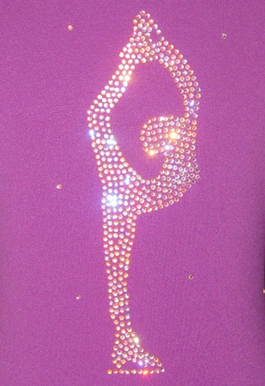 Purple Figure Skating Jacket With "Biellmann" Applique 4 Purple Figure Skating Jacket With "Biellmann" Applique - Image 2