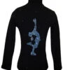 Figure Skating Jacket By Ice Fire - Blue Crystals Layback Applique