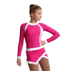 IceDress Figure Skating Dress - Thermal - IceSports (Fuchsia With White) -SkateHaven Store c057e25ac24f 15109 83503 82551.1582531896