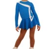 IceDress Figure Skating Dress - Thermal - Bows 2 (Blue With White) -SkateHaven Store c211fee0cc32 89724 50919.1582483362