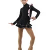 IceDress Figure Skating Dress - Thermal - Flamenco (Black With Light Pink) -SkateHaven Store c259edc75f50 32147 23125.1582476713
