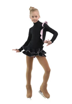 IceDress Figure Skating Dress - Thermal - Flamenco (Black With Light Pink) -SkateHaven Store c259edc75f50 32147 23125 52940.1582521204