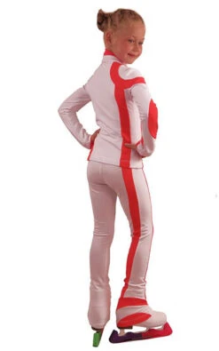 IceDress Figure Skating Outfit - Thermal - Cross-Roll (White With Bright Coral) -SkateHaven Store c4af6cfa5db8 00038 92988 70613.1582437171