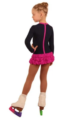 IceDress Figure Skating Dress - Thermal - Buff (Grey-Dark Blue With Fuchsia) -SkateHaven Store c59b04f12e86 77790 33165.1582473963