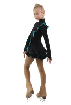 IceDress Figure Skating Dress - Thermal - Flamenco (Black With Turquoise) -SkateHaven Store c73147f3a278 07874 61520 86884.1582524818