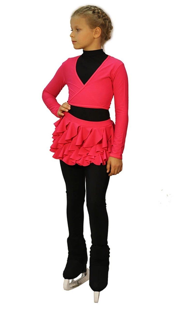 IceDress Figure Skating Outfit - Thermal - Butterfly (Raspberry) 4 IceDress Figure Skating Outfit - Thermal - Butterfly (Raspberry) - Image 2