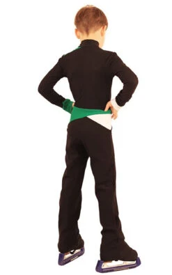 IceDress - Figure Skating Training Overalls For Boys - Skating (Black, Green And White) -SkateHaven Store cbe0f0f65e73 07001 69296.1582437988