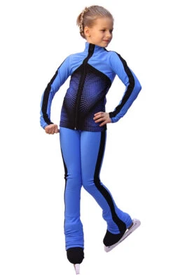 IceDress Ice Skating Outfit- Jump (25% OFF, Size AL, Blue With Black Stripes)
